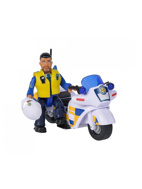 Simba Fireman Sam Police Motorbike incl. Figurine 7.5cm