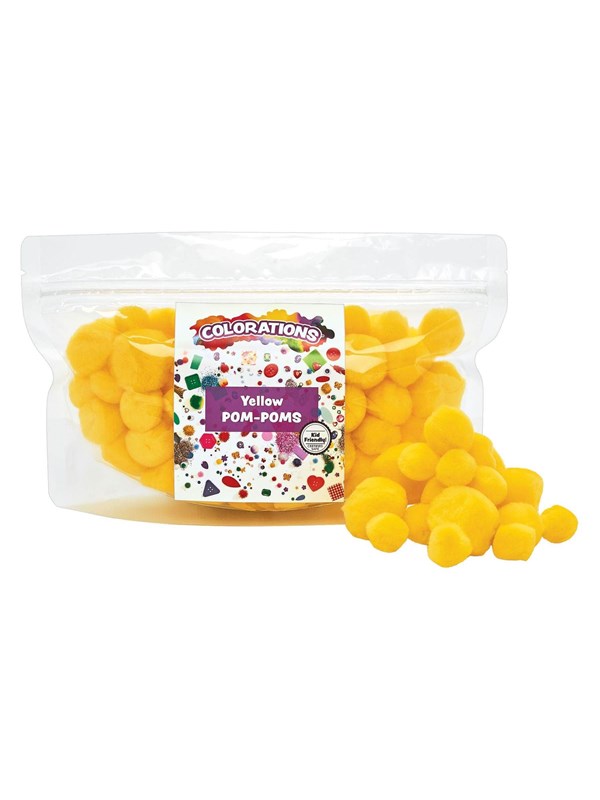 Colorations - Pom Poms Yellow 100pcs.