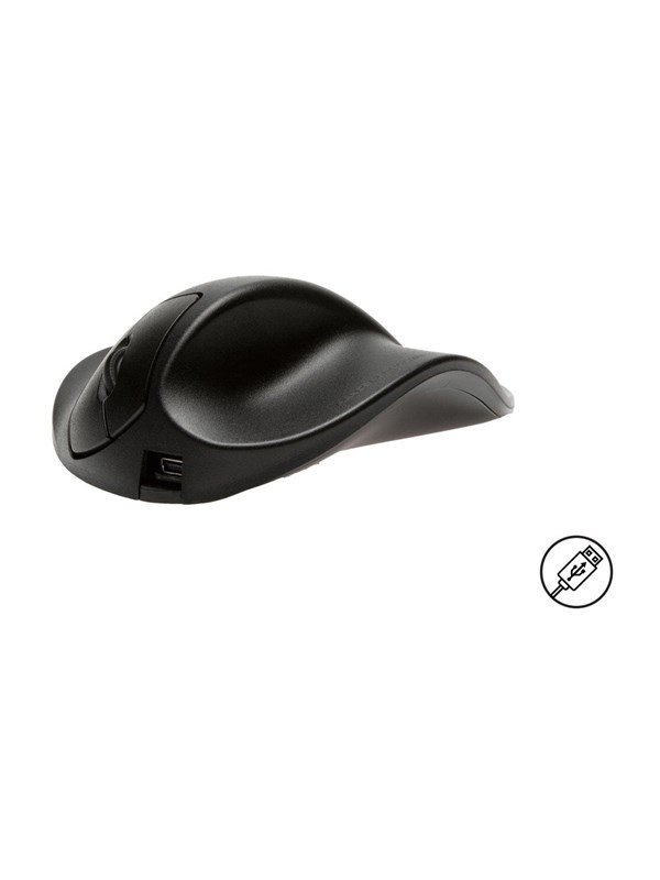 Bakker Elkhuizen BakkerElkhuizen HandShoeMouse Righthanded Extra Small - Mus - Optisk - 3 knapper - Svart