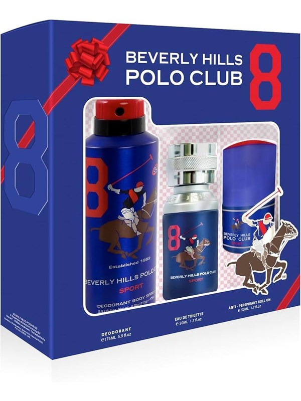 Beverly Hills Polo Club Set : 1982 - Sport 8 Eau De Toilette, For Men