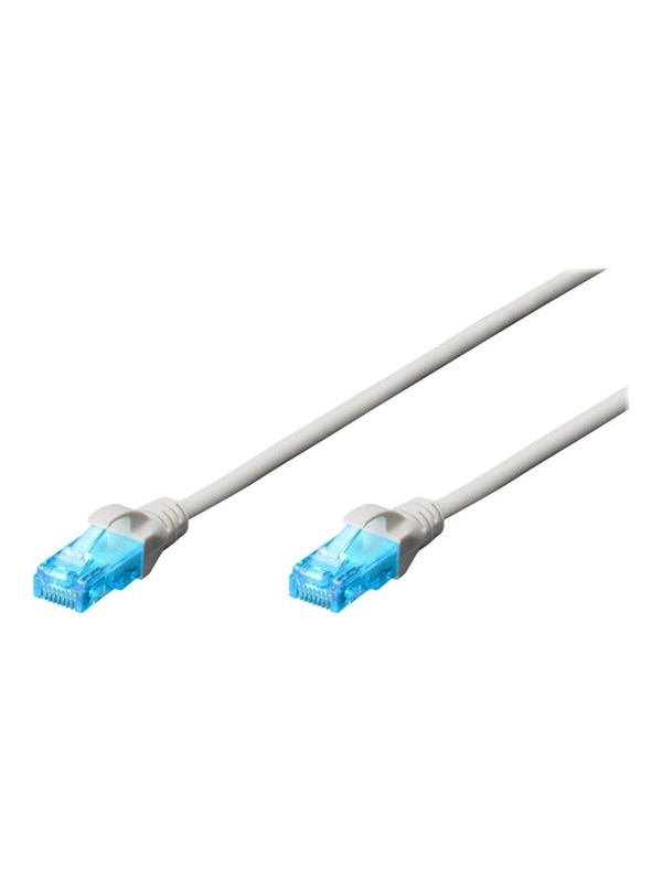 DIGITUS patch cable - 25 cm - white - Hvit - 0.25m