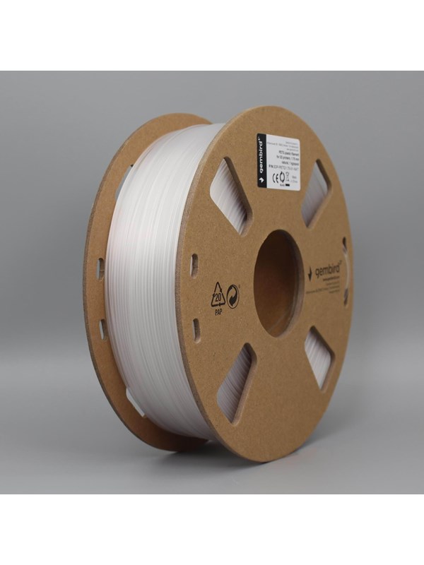 Gembird PETG (PET, PETT) filament - Naturlig - 1.75mm ø - 1 kg