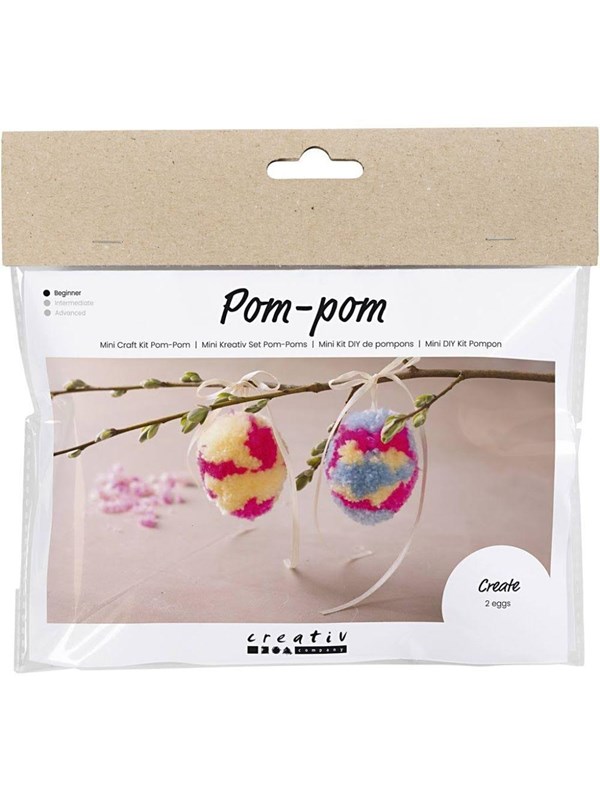 Creativ Company - Mini Hobbyset Pompom Egg 2pcs.