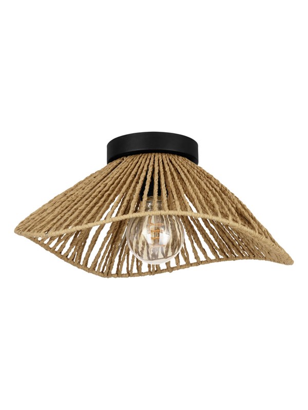 EGLO LAVIST TAK Ø390 E27 SVART/NATUR FSC