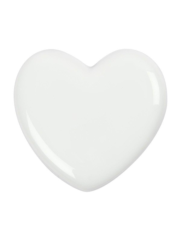 Creativ Company Glass Heart - White 1st.
