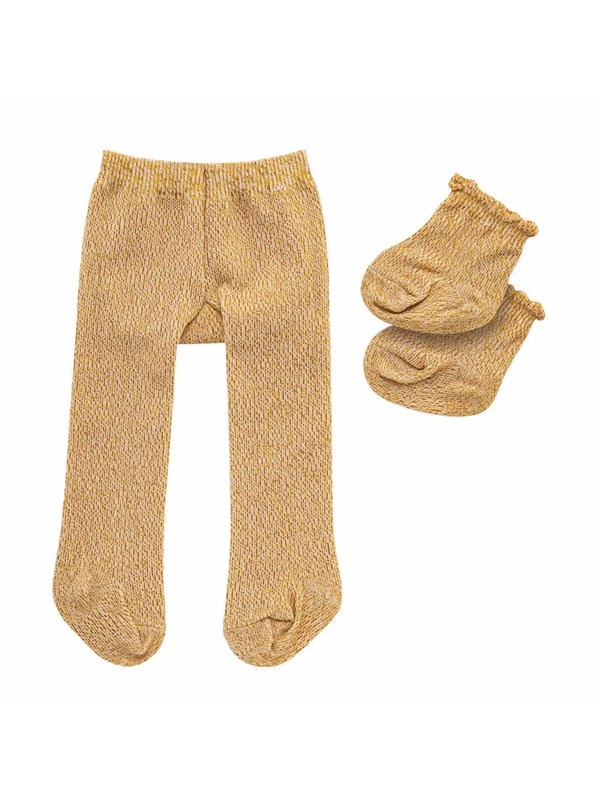 Heless Doll Tights with Socks - Gold 35-45 cm