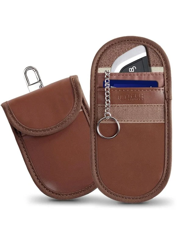 Tech-Protect KLR100 RFID Locking Car Key Case - Brown