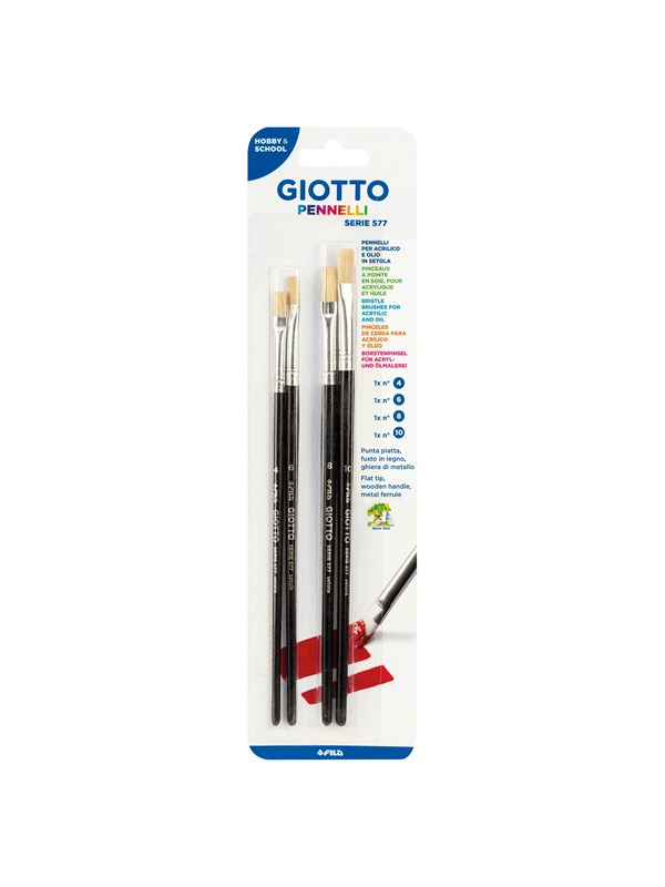 Giotto Brushes Art 577 n° 4.6.8.10 - 4 pcs BL