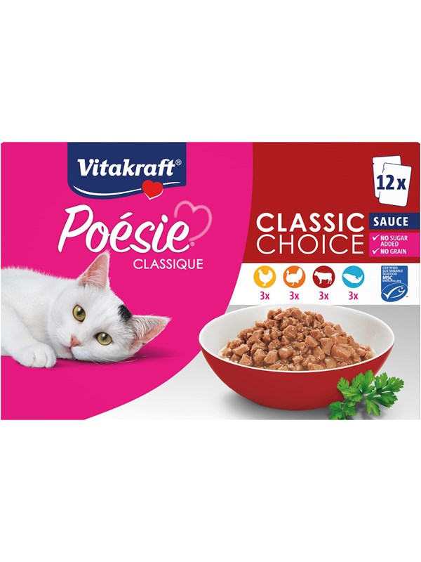 Vitakraft Poésie®Classique multipakning, classic choice i saus