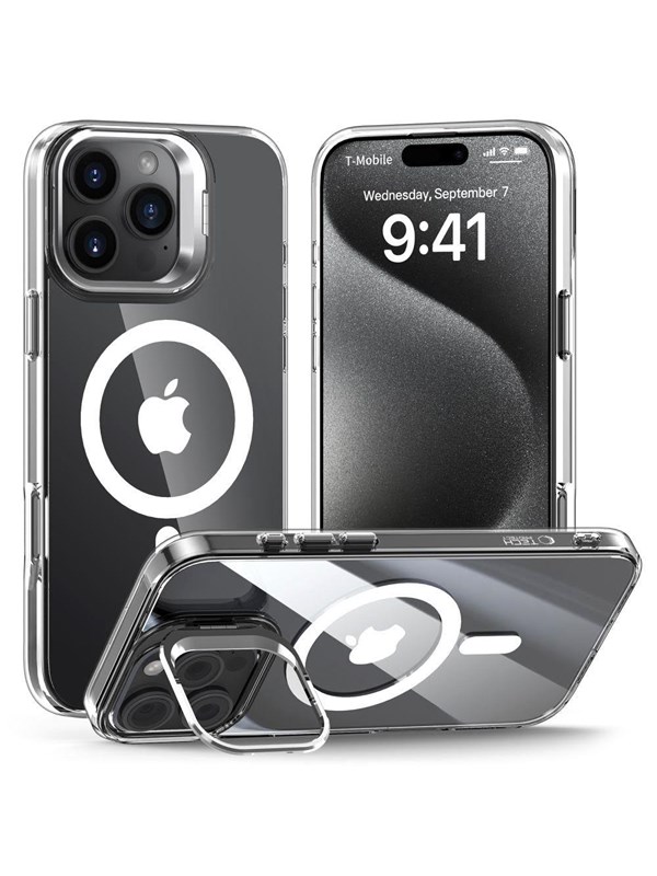 Tech-Protect MagStand MagSafe Case for iPhone 16 Pro - Transparent
