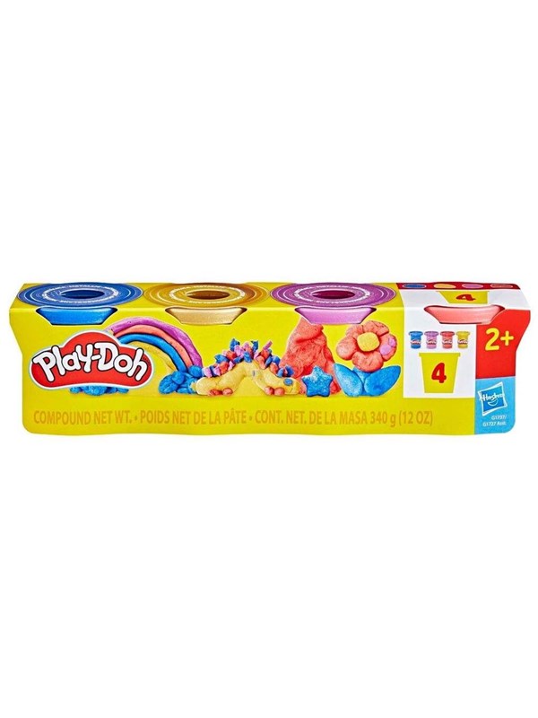 Play-Doh Shimmery Metallics 4 Pack 340 g