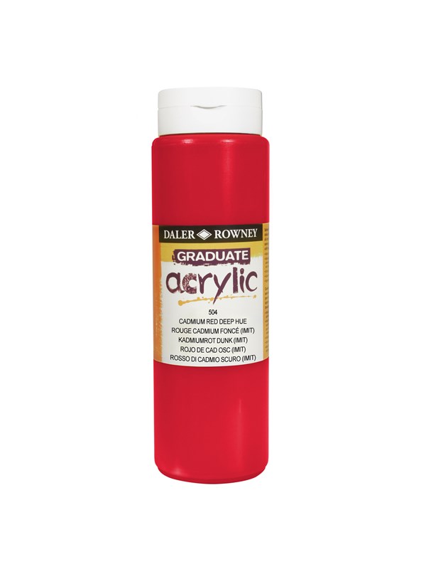 Daler-Rowney Graduate Acrylic 500 ml Cadmium Red Deep Hue