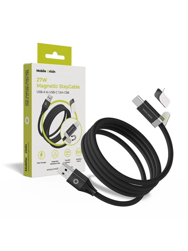 Mobile Origin 27W Magnetic StayCable USB-C to USB-A 1.5m CB6
