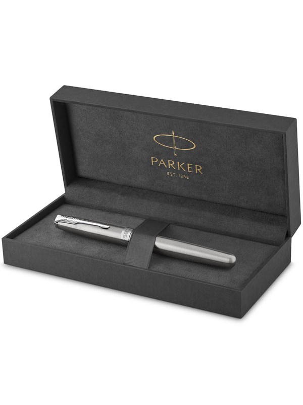 Parker Sonnet Rollerball Pen | Stainless Steel with Palladium Trim | Fine Point Black Ink | Gift Box