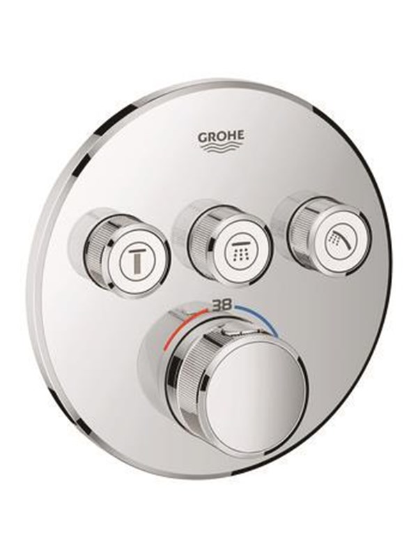 Grohe Grohtherm SmartControl Thermostat for installation with two valves, chrome
