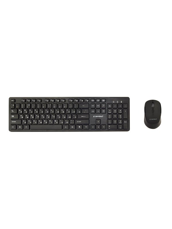 Gembird - keyboard and mouse set full size - QWERTY - Russian - black Input Device - Tastatur & Mussett - Russisk - Svart