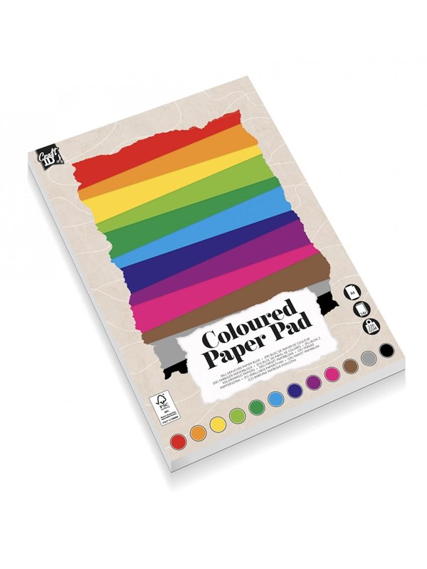 Creative Craft Group Pad A4 220g. 24 sheets Ass. colors