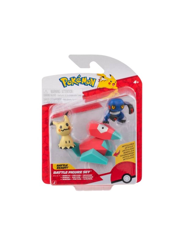 Pokemon BATTLE FIGURE 3 PK MIMIKYU/PORYGON/CROAGUN