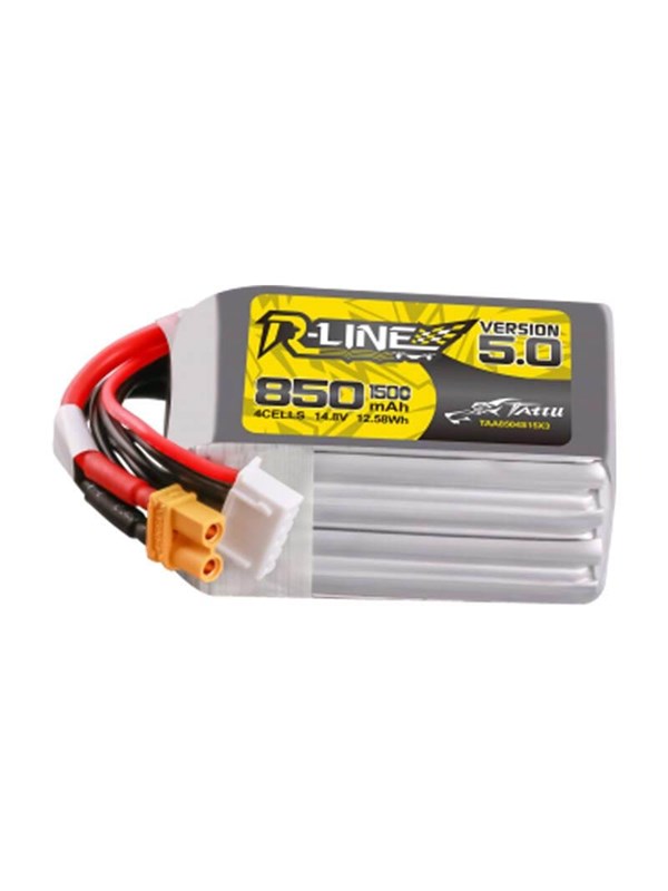 Gens ace &Tattu R-Line Wersja 5.0 850 mAh 14.8 V 4S1P 150C XT30U-F