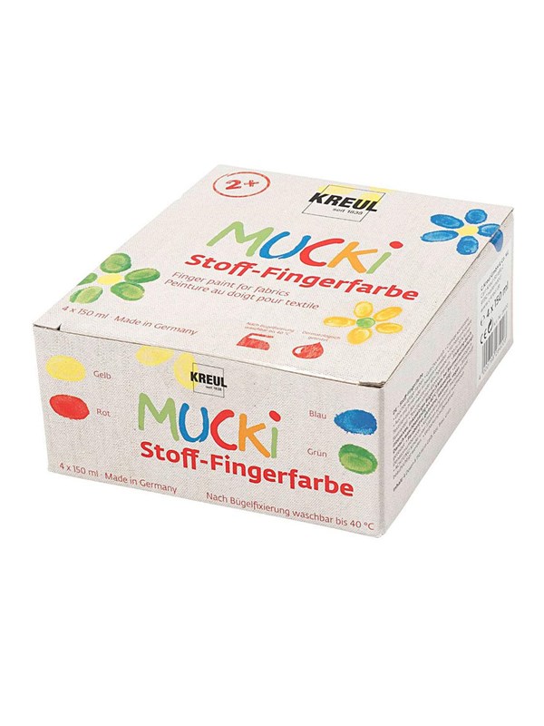 Creativ Company Muck Finger Paint Blue/Green/Red/Yellow 4x150ml