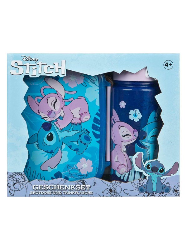 Disney Stitch Lunch Box and Drinking Cup Set