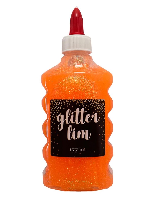 Hobby Mate Glitter Glue Pastel ORANGE 177 ml