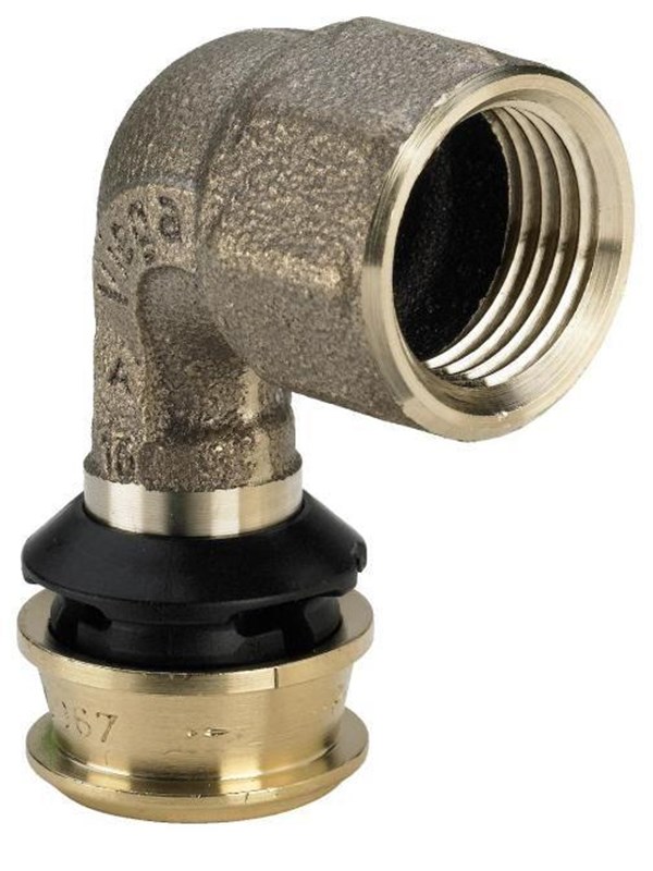 Viega Raxofix transition bend 90° 16 x 1/2" socket/socket gunmetal