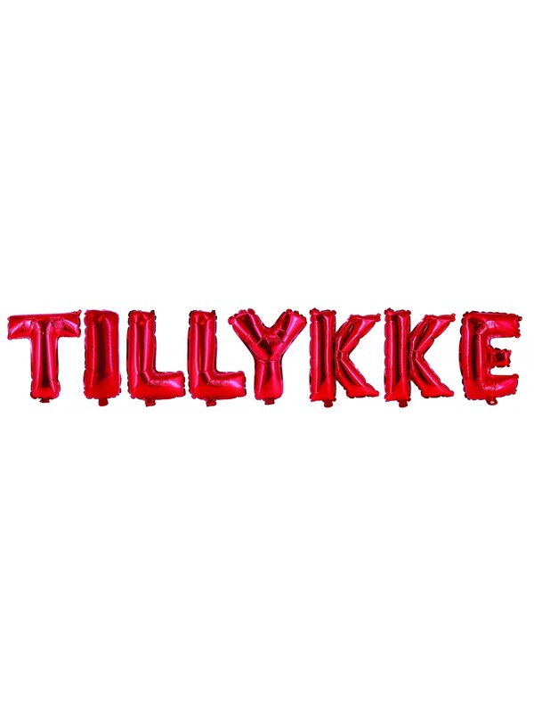 SCANSEASON Folieballon Tillykke Rød højde 35cm