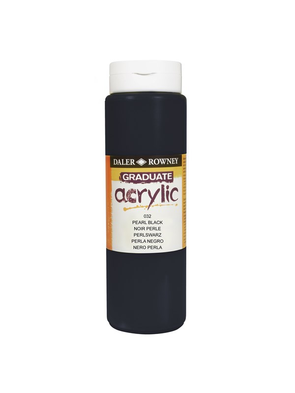 Daler-Rowney Graduate Acrylic 500 ml Pearl Black