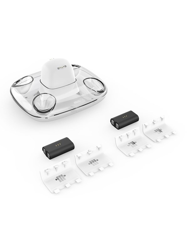 8BitDo Dual Charging Dock + 2 batteries for Xbox One + Series X/S - White - Microsoft Xbox One