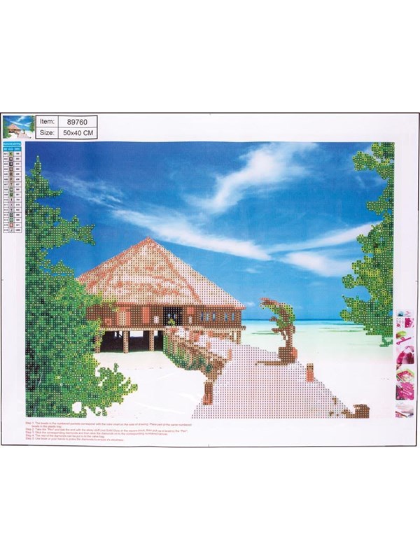CENTRUM Diamond Painting 40*50cm. BEACH WITH HOUSE
