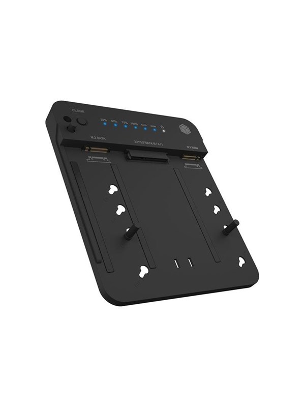 ICY BOX - HDD / SSD docking station - clone function - M.2 NVMe Card / SATA 6Gb/s - USB 3.2 (Gen 2)