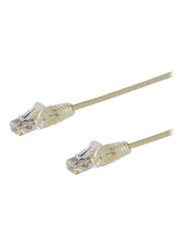 StarTech.com 2.5m CAT6 Cable - Grey Slim CAT6 Patch Cord - Snagless - LSZH - patch cable - 2.5 m - grey - Grå - 2.5m