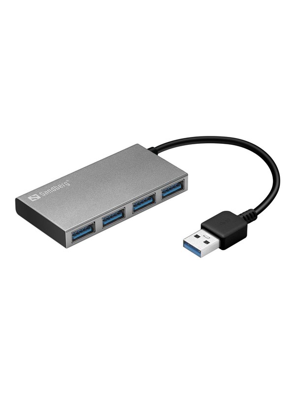 Sandberg 4-port USB 3.0 Hub USB-hub - 4 porter - Sølv