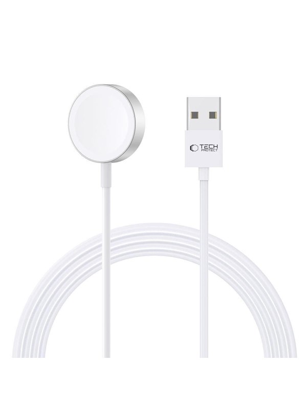 Tech-Protect UltraBoost Inductive Magnetic Charger with USB-A Connector for Apple Watch 1.2m - White