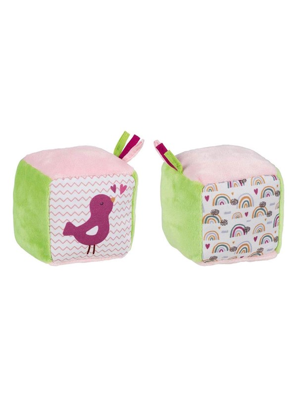 Goki Soft Cube with Crinkle Foil and Bell Bird