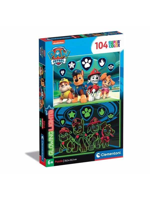 Clementoni Supercolor Glowing Lights - Paw Patrol Gulv