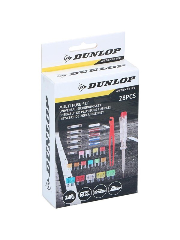 Dunlop - Fuse kit + voltage tester 28 items