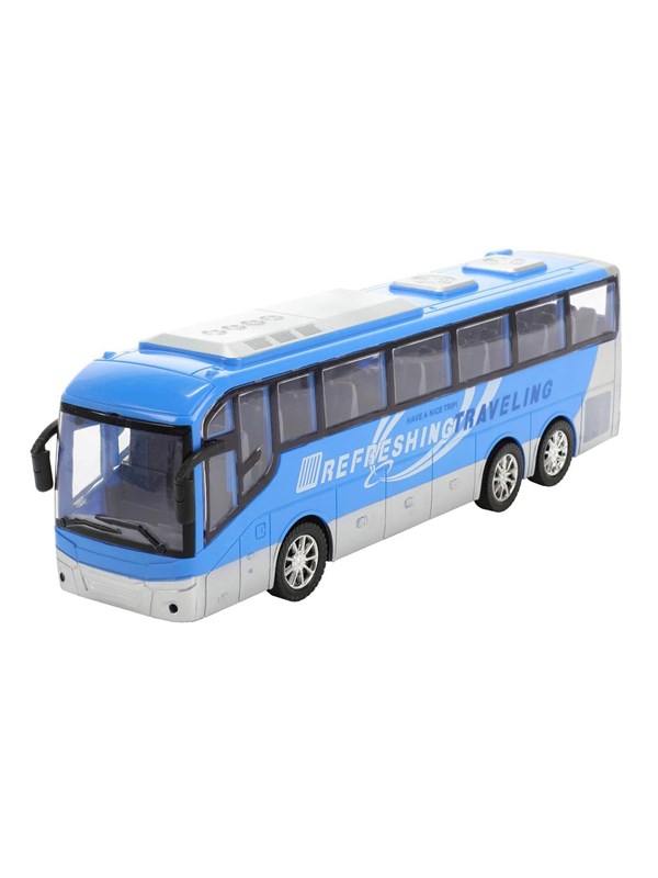 Toi-Toys - Cars & Trucks Travel Bus Blue Friction 32cm