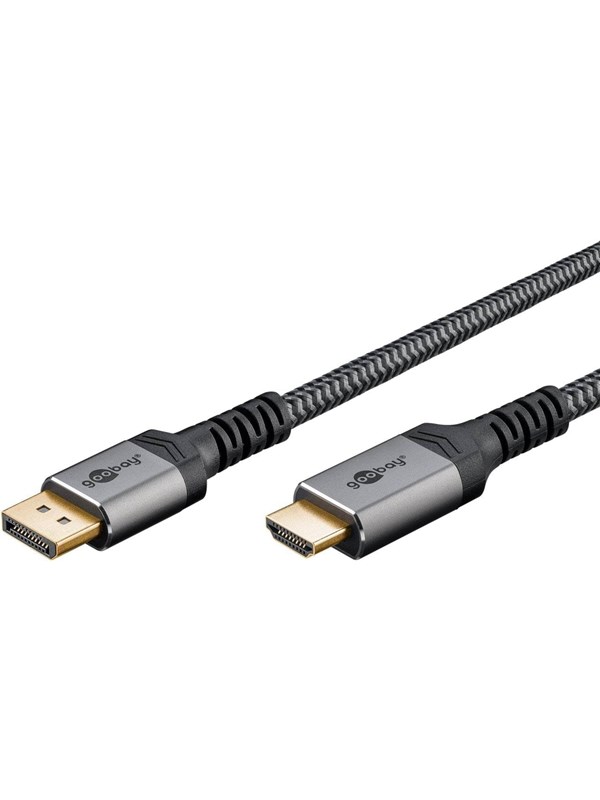 Pro Displayport 1.2 - HDMI 2.0 Sleeved - 2m - Svart