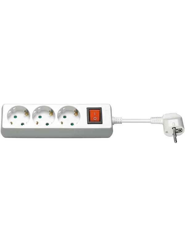 Pro Power Socket x3 - w/Switch - 3m - White