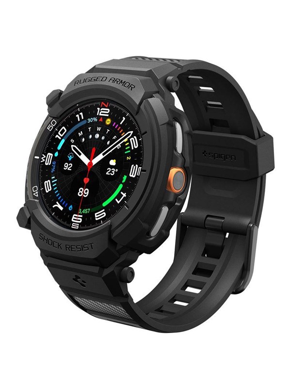 Spigen Rugged Armor Pro - matte black - Samsung Galaxy Watch 8 Classic (46mm)