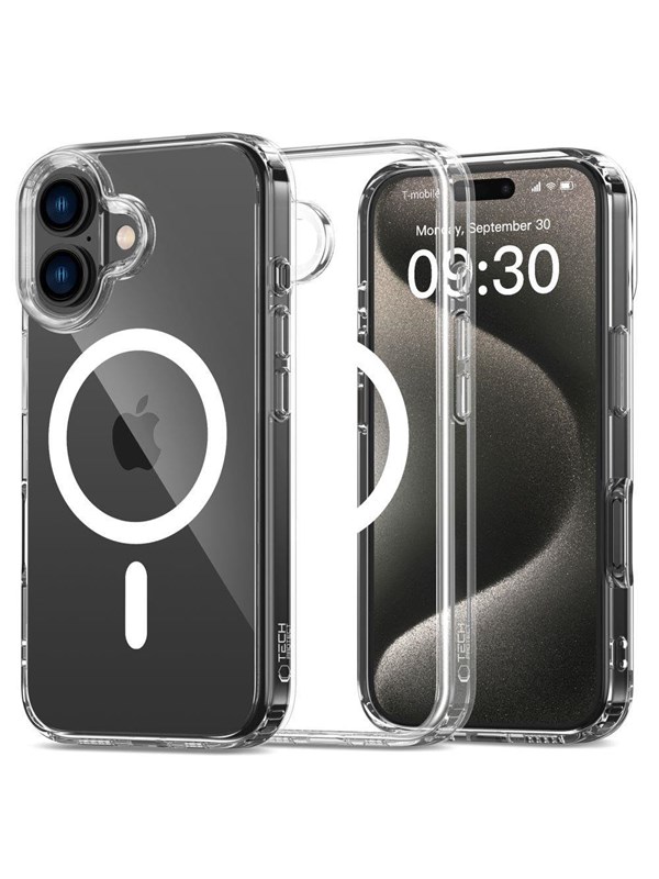 Tech-Protect FlexAir Hybrid MagSafe Case for iPhone 16 - Transparent