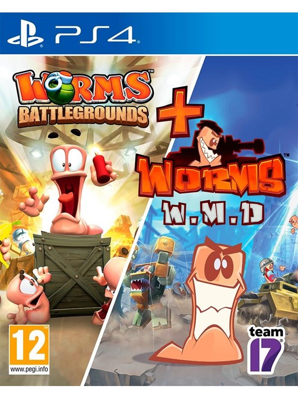 Worms Battlegrounds + W.M.D - Double Pack - Sony PlayStation 4 - Strategi