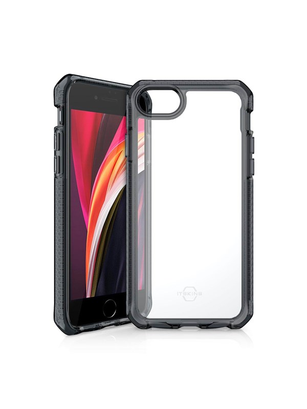 ITSKINS SUPREME CLEAR cover for iPhone SE (2022/2020) / 8 / 7 / 6s / 6® - Smoke and transparent