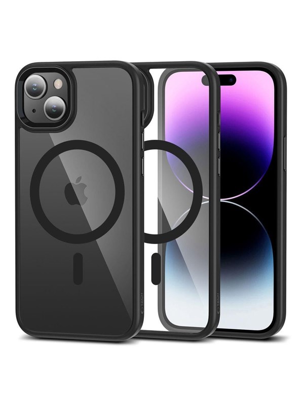 Tech-Protect MagMat MagSafe Case for iPhone 15 - Clear Black