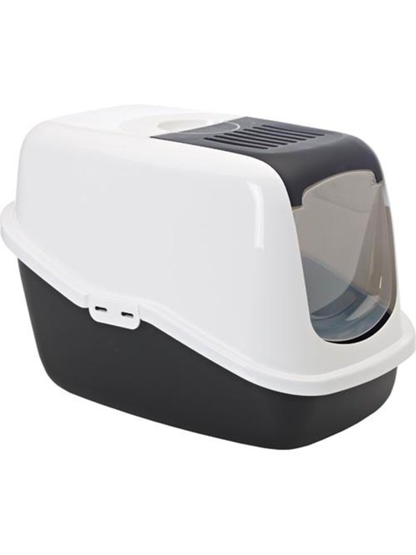 Savic Nestor Cat Toilet Home Black White 56x39cm