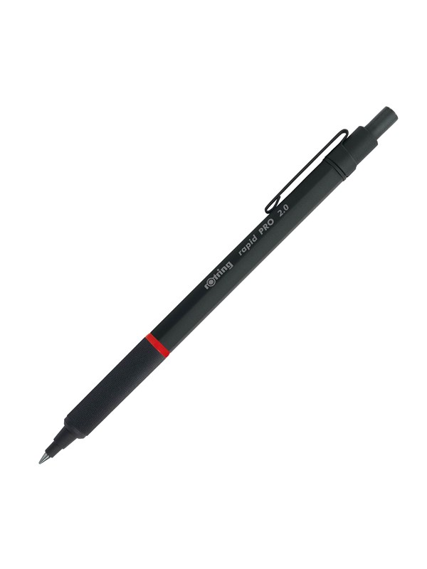 Rotring Rapid Pro Mechanical Pencil | HB 2.0 mm Lead Propelling Pencil | Reduced Lead Breakage | Matte Black Full-Metal Barrel