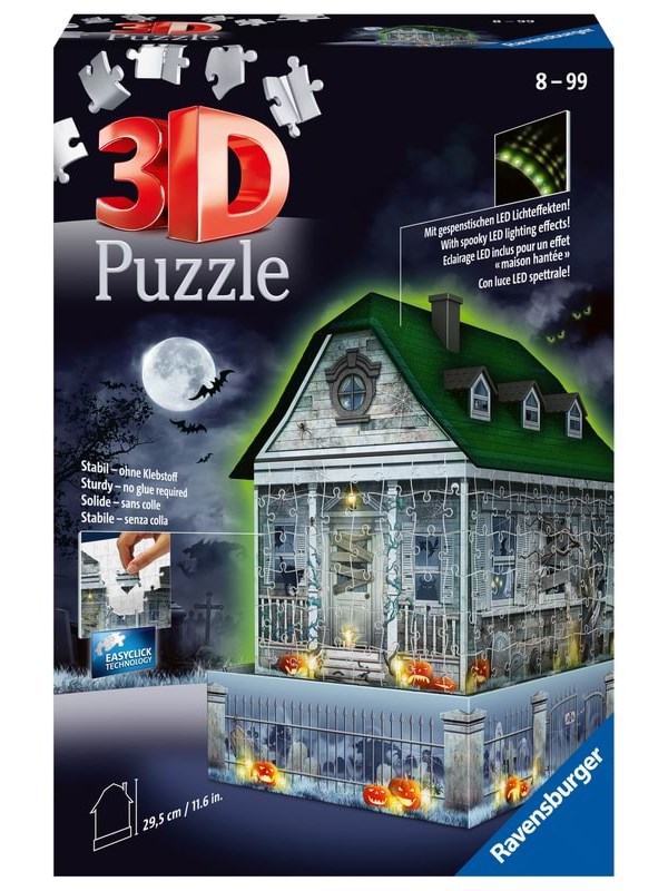 Ravensburger 3D Puzzle Buildings Night Light Haunted House 216p