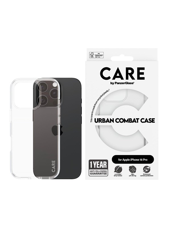 CARE by PanzerGlass Case Flagship Transparent iPhone 16 Pro